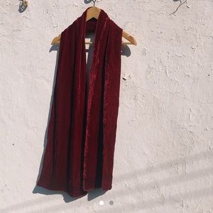 Vintage velvet red scarf